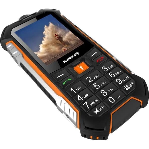 Telefon HAMMER Power LTE - Okrossbar - IP68 - Dual SIM - Batteri 3500 mAh - Skärm 2,4 tum