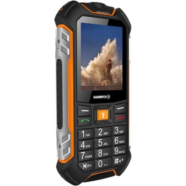 Telefon HAMMER Power LTE - Okrossbar - IP68 - Dual SIM - Batteri 3500 mAh - Skärm 2,4 tum