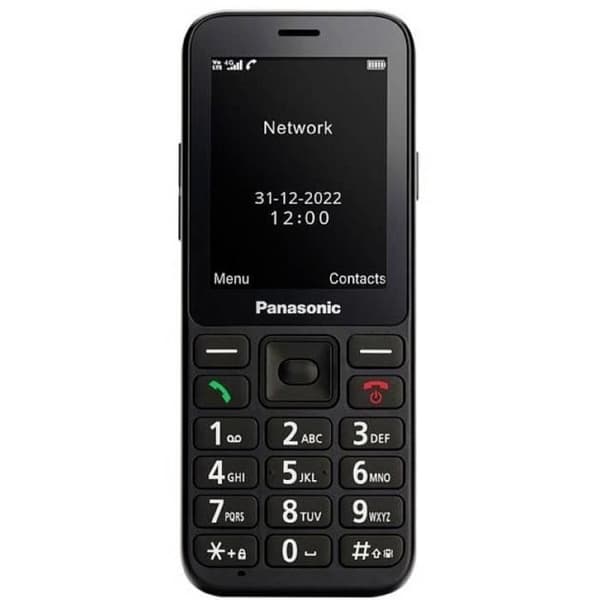 Panasonic KX-TU250EXB 4G Essentials mobiltelefon, SOS för nödsituationer, handsfree, stor skärm, lång batteritid
