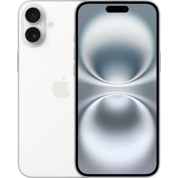 APPLE iPhone 16 128GB Vit (2024) - Renoverad - Utmärkt skick- REFURBISHED