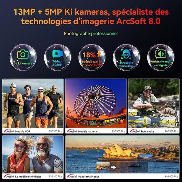 Okrossbar mobiltelefon Blackview BV5300 Plus(NFC) Android 13 6.1" (8+16)GB+128GB/SD 2TB 6580mAh 13MP IP68 Dual SIM - Orange