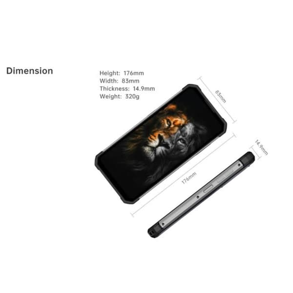 OUKITEL WP17 Smartphone Inkräktungsbeständig Nattvision Infraröd 21MP+64MP 8300mAh 128Go+8Go Inkräktungsbeständig Telefon FHD+6,78" Android 11