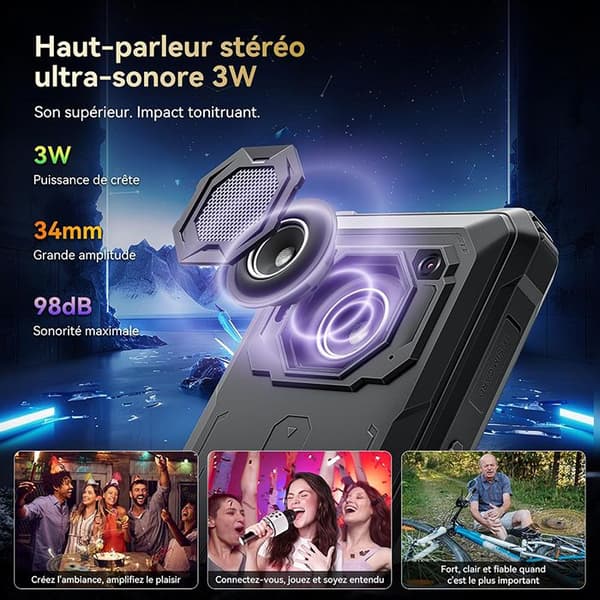 Blackview BV6200 Plus Oförstörbar Mobiltelefon 6.56" 24Go+256Go Smartphone Android 14 11000mAh(18W) NFC - Grön