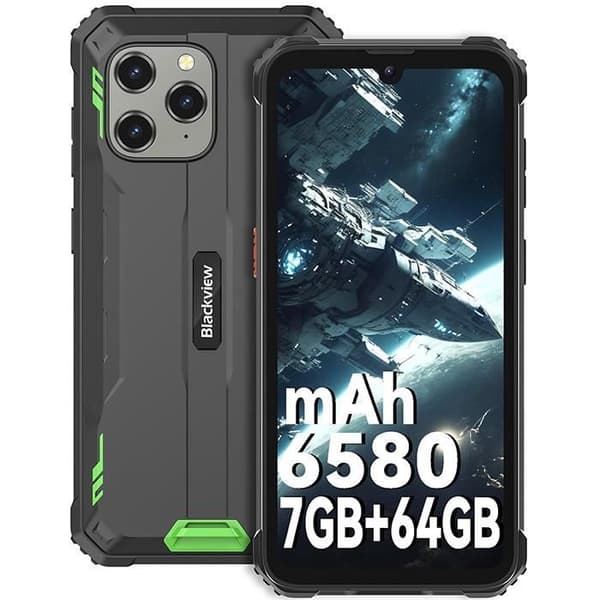 Blackview BV5300 Pro Unbreakable 4G-mobiltelefon 6,1" 7GB+64GB 13MP+8MP 6580mAh NFC Face ID Dual SIM - Grön Svart, Grön