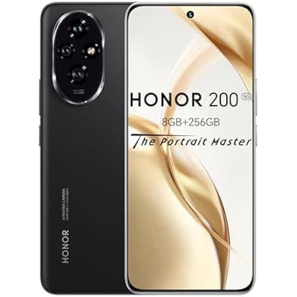 Smartphone 5G - HONOR - 200 - 8 GB RAM - 256 GB - Kamera 50 MP - Snabbladdning 100W Svart