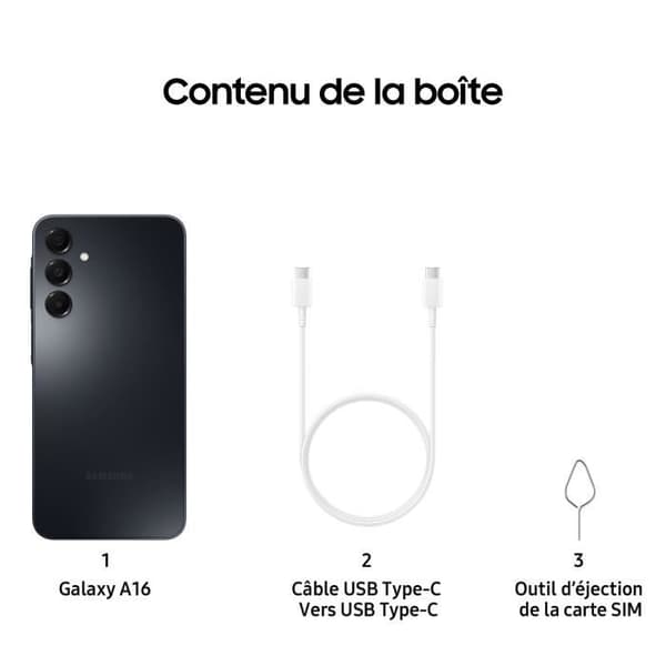 SAMSUNG Galaxy A16 Smartphone 128GB Midnattsblå