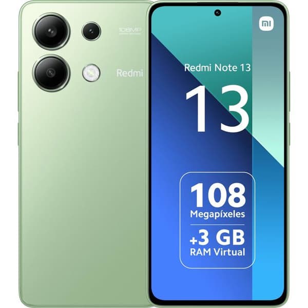 Redmi Note 13 Grön 6 GB + 128 GB Grön, Mintfärgad