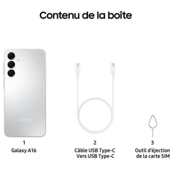 SAMSUNG Galaxy A16 4G Grå 4+128GB Smartphone - Global Version