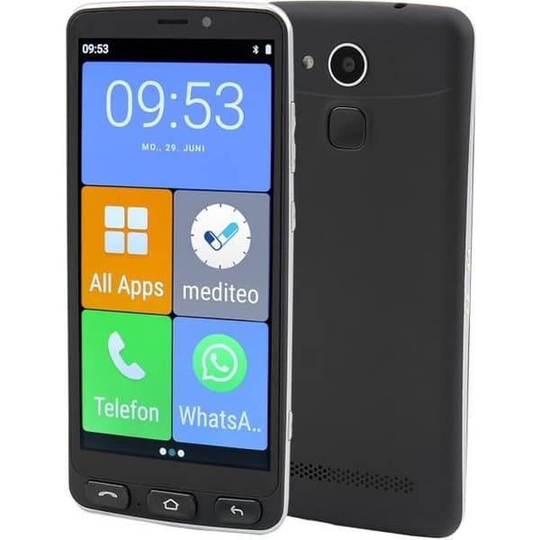 Senior Olympia Mobiltelefon - Android 10 - 16Go - Vit - LTE - 8MP - 5,5"
