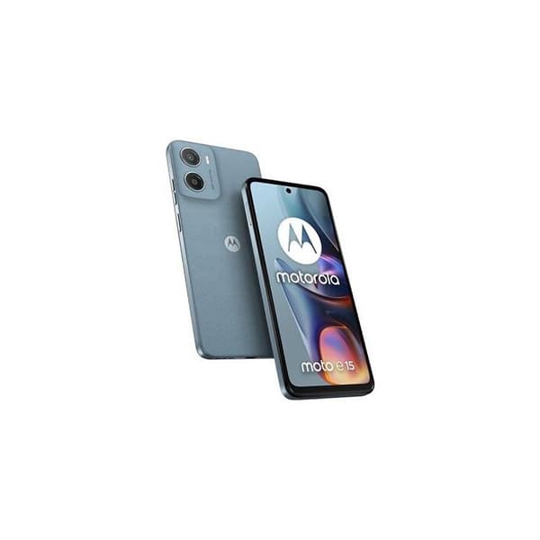 Motorola Moto E15 4G-smartphone dubbelsim RAM 2 Go Internminne 64 Go microSD-kortplats LCD-skärm 6.67" 1604 x 720 pixlar