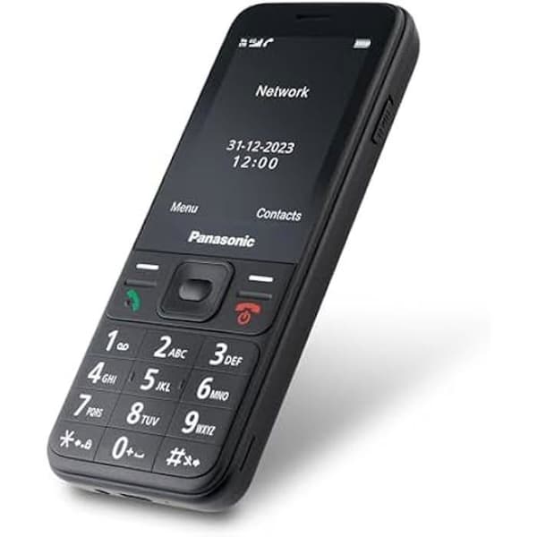 PANASONIC KX-TF200 GSM telefon - 2,4" TFT LCD färgskärm - 0,3 MP kamera - 1000 Li-ION batteri Svart