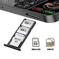 Miniatyrbild 4 av 4: Fällbar 2G mobiltelefon dubbel skärm dubbelt SIM 1350mAh batteri svart