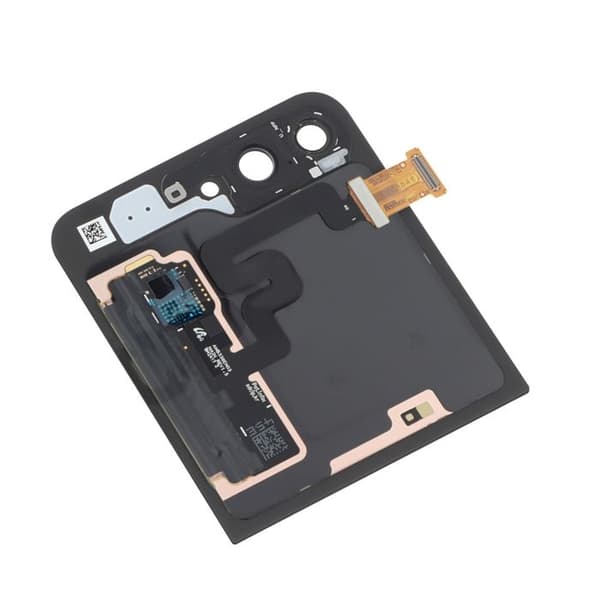 Bakre skärm för Samsung Galaxy Z Flip 6 med original Samsung extern skärm ljusblå