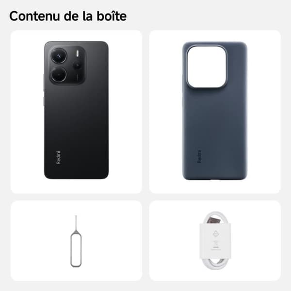 XIAOMI - Redmi Note 14 4G - 8 GB + 256 GB - Midnatt svart