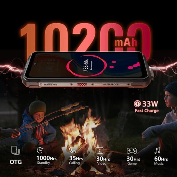Ombrytbar Mobiltelefon HOTWAV Cyber X Pro 21Go+256Go 6,78''FHD+ 10200mAh/33W 108MP Android 13 Robust Smartphone IP68 4G NFC