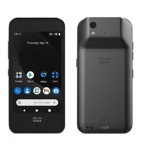 Smartphone med 3 GB RAM, 32 GB internminne, 4" skärm, 8 MP bakkamera, 2 MP frontkamera. Svart