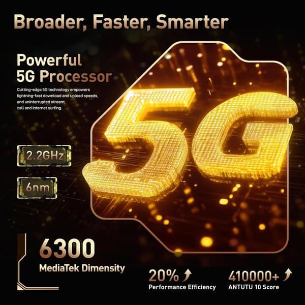 Mobiltelefon Oukitel WP39 Pro 5G Okrossbar 36Go+512Go/TF 2TO, 6.6" FHD+ 11000mAh/33W Android 14 Robust Smartphone NFC, Grön