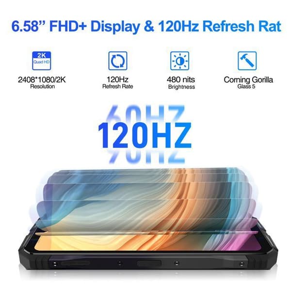 DOOGEE V30T Okrossbar mobiltelefon 5G 20GB+256GB 6,58" FHD 120Hz 10800mAh/66W 108MP Kamera Robust Smartphone GPS NFC - Marmor