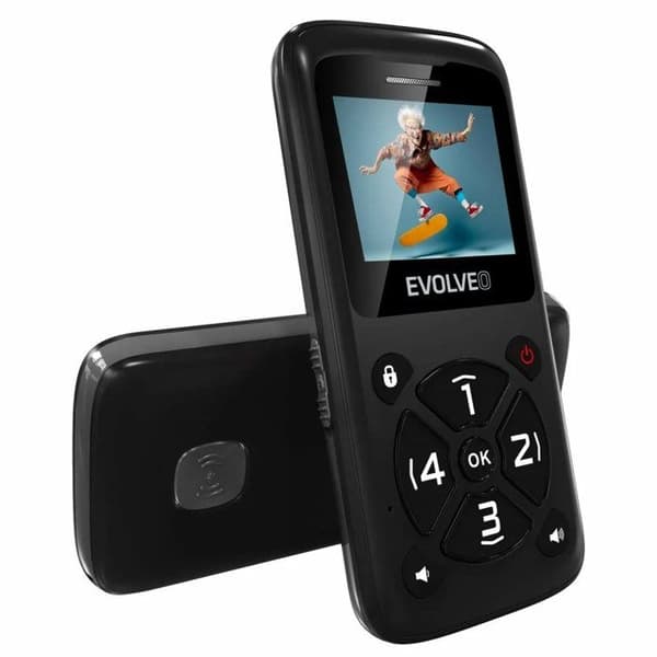 EVOLVEO EasyPhone ID svart