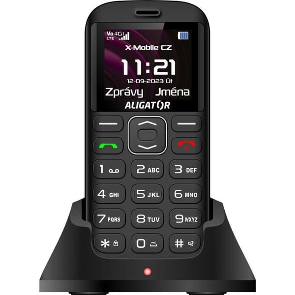 Stöd för Aligator A720 4G Senior svart