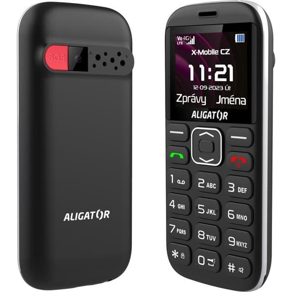 Stöd för Aligator A720 4G Senior svart
