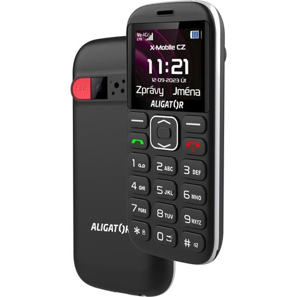 Stöd för Aligator A720 4G Senior svart