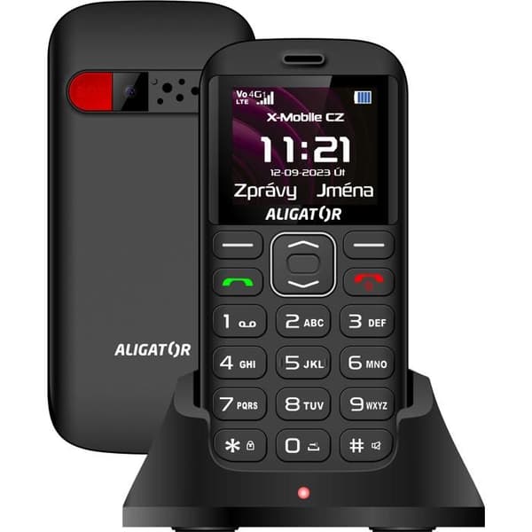 Stöd för Aligator A720 4G Senior svart