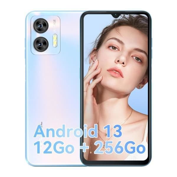 OUKITEL C35 Smartphone Mobiltelefon 12GB+256GB 6,56" HD+-skärm 50MP+8MP Kamera 5150mAh Android 13 GPS Dual SIM 4G - Blå
