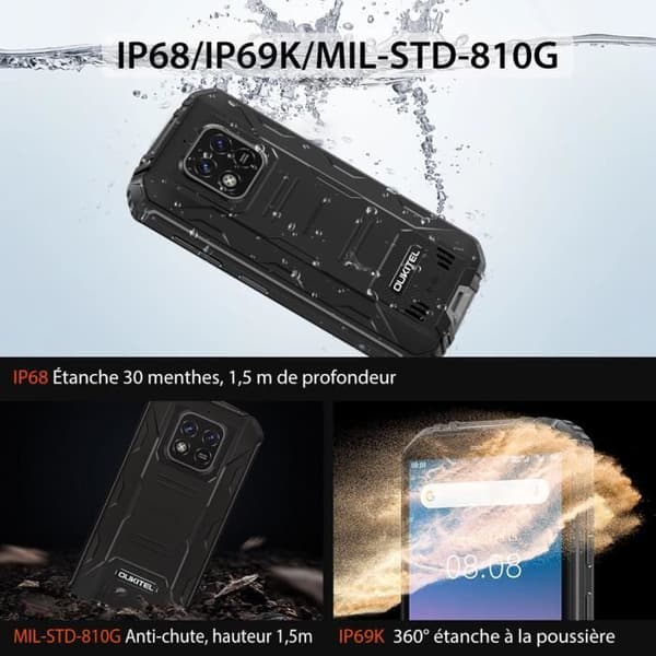 OUKITEL WP18 Robust smartphone 12500mAh 5,93" skärm 4GB+32GB IP68 Vattentät Dual SIM 4G GPS-telefon - Grön