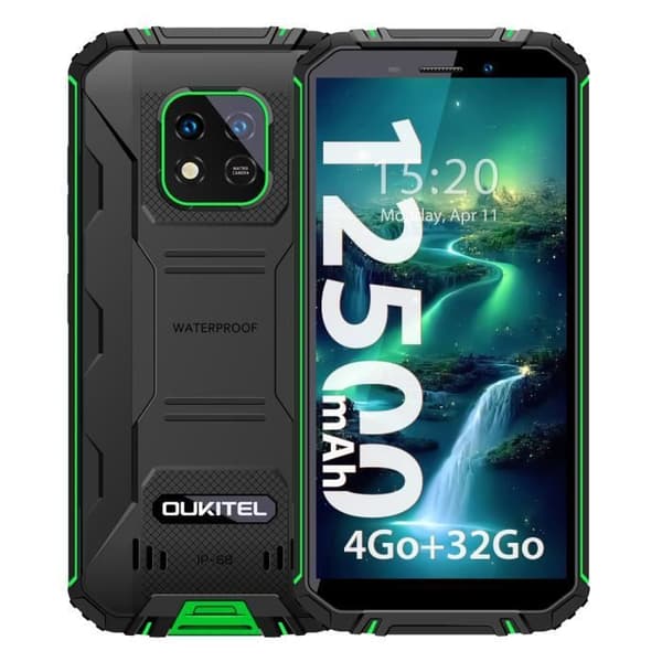 OUKITEL WP18 Robust smartphone 12500mAh 5,93" skärm 4GB+32GB IP68 Vattentät Dual SIM 4G GPS-telefon - Grön