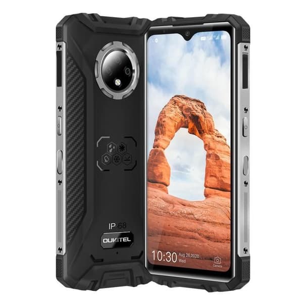 Smartphone IP68 Vattentålig Robust OUKITEL WP8 Pro 64Go Skärm 6.49" Octa kärna 16MP Kamera Android 10 Telefon NFC GPS 5000mAh - Svart