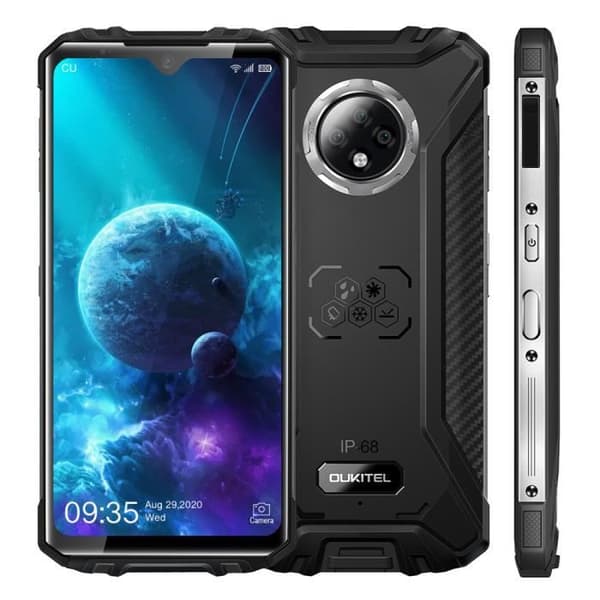 Smartphone IP68 Vattentålig Robust OUKITEL WP8 Pro 64Go Skärm 6.49" Octa kärna 16MP Kamera Android 10 Telefon NFC GPS 5000mAh - Svart