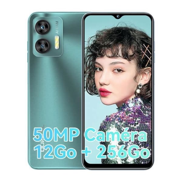 OUKITEL C35 Smartphone Mobiltelefon 12GB+256GB 6,56" HD+-skärm 50MP+8MP Kamera 5150mAh Android 13 GPS Dual SIM 4G - Grön