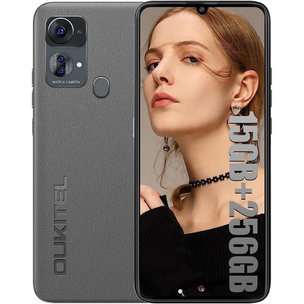 OUKITEL C33 Smartphone 6.8" 15Go + 256Go/upp till 2To 5150mAh 50MP Kamera Android 13 Mobiltelefon 4G Dubbel Sim GPS - Svart
