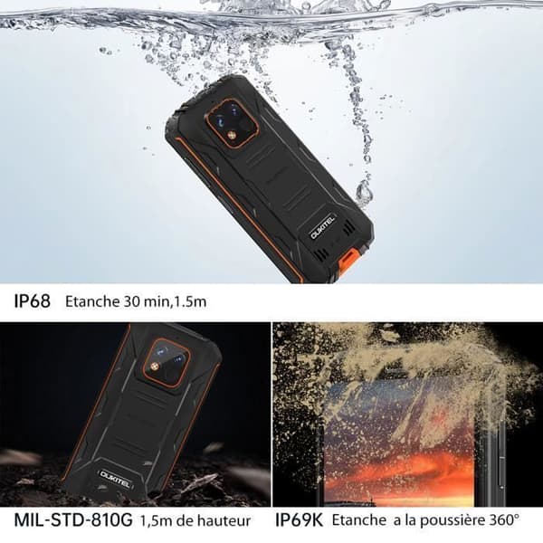 Telefon Incassable OUKITEL WP18 Pro 12500mAh 4Go 64Go IP68 Vattentät Android Smartphone Incassable 5.93" Dubbel SIM/GPS, Grön