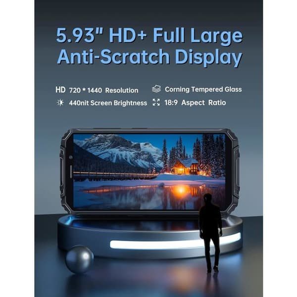 Telefon Incassable OUKITEL WP18 Pro 12500mAh 4Go 64Go IP68 Vattentät Android Smartphone Incassable 5.93" Dubbel SIM/GPS, Grön