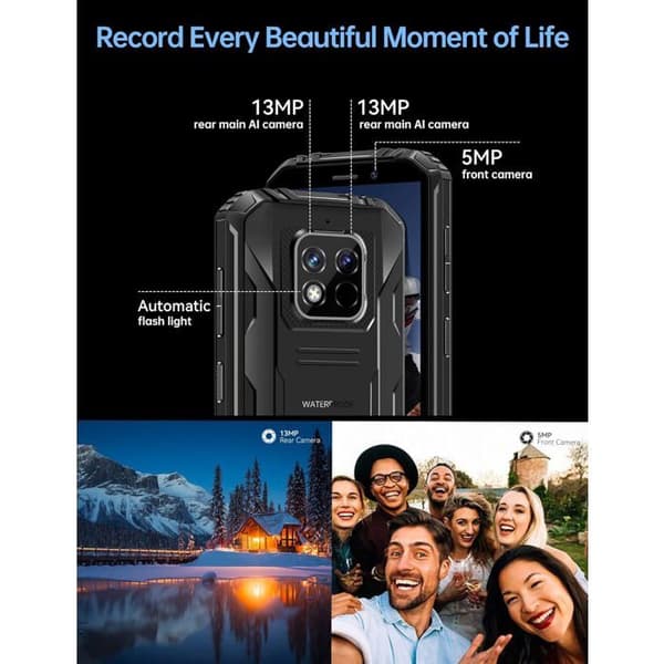 Telefon Incassable OUKITEL WP18 Pro 12500mAh 4Go 64Go IP68 Vattentät Android Smartphone Incassable 5.93" Dubbel SIM/GPS, Grön