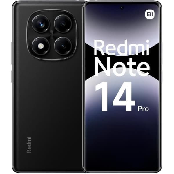 XIAOMI - Redmi Note 14 Pro - 8 GB + 256 GB - Midnatt svart