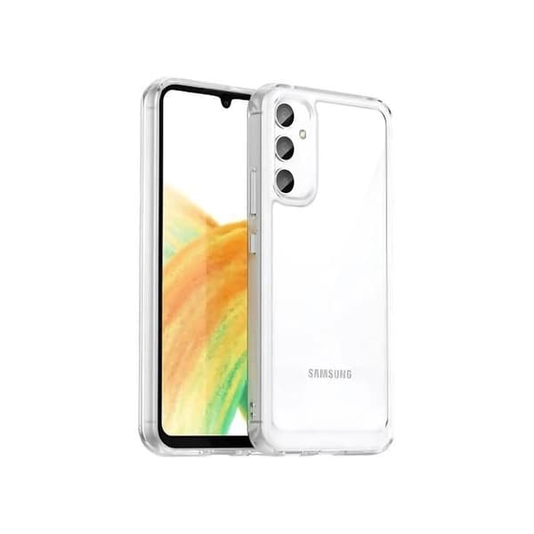 Skyddsglas i härdat glas + Hybridfodral för Samsung Galaxy A34 5G Transparent