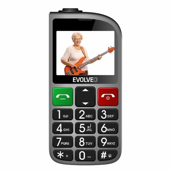 EVOLVEO EasyPhone FL silver with charging dock