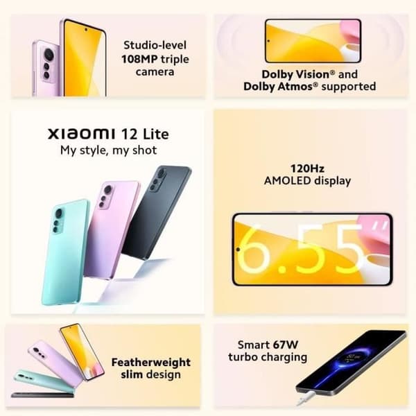 XIAOMI 12 Lite 6GB+128GB 5G Rosa