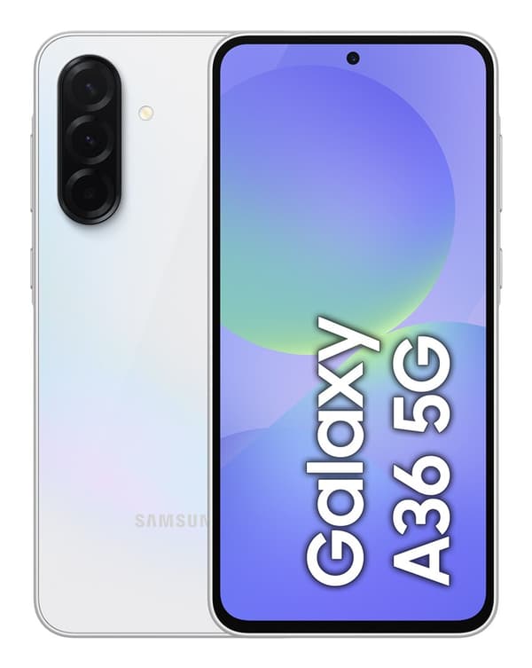Samsung Galaxy A36 17 cm (6,7") Kaksois-SIM Android 15 5G USB Type-C 6 Gt 128 Gt 5000 mAh Valkoinen