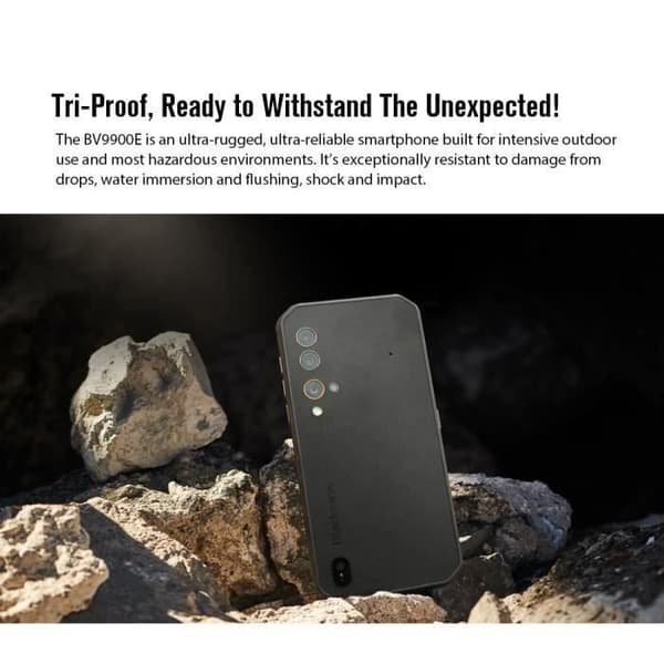 Blackview BV9900E 6GB+128GB 5,84tum Helio P90 Smartphone Octa Core 4380mAh Quad Bakre kamera NFC Android 10.0 IP68 - Svart