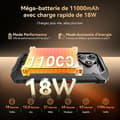 Miniatyrbild 2 av 6: Oscal MARINE 2 Mobiltelefon Oslagbar 24Go+256Go-SD 2To 6.56" 90Hz Gemini AI 2.0 11000mAh Android 15 Dubbel SIM 4G GPS - Svart