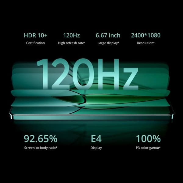 Realme 12 + Smartphone 5G 8 GB RAM + 256 GB ROM OLED-skärm 6,67 tum 120 Hz 5000 mAh Snabbladdning 67 W EU-version Grön