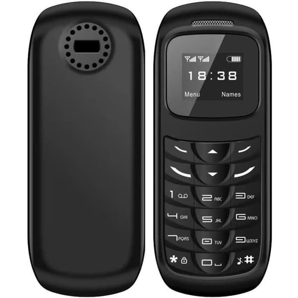 Mini Mobiltelefon GSM Bluetooth - BM70 - Hörlurar Dialer - Nano SIM - Svart