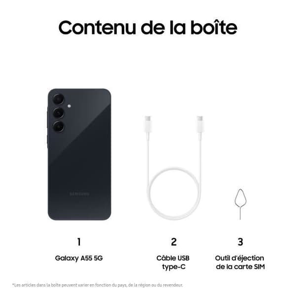 Samsung Galaxy A55 Smartphone 128 GB 5G Midnight Blue