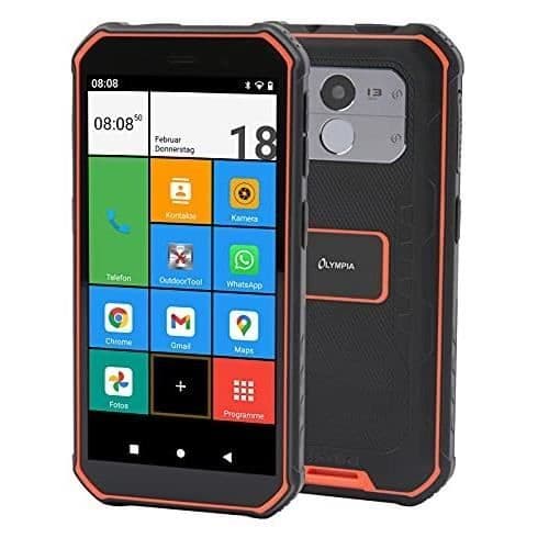 Outdoor TREK smartphone - OLYMPIA - IP68 dammtät - 5000 mAh batteri