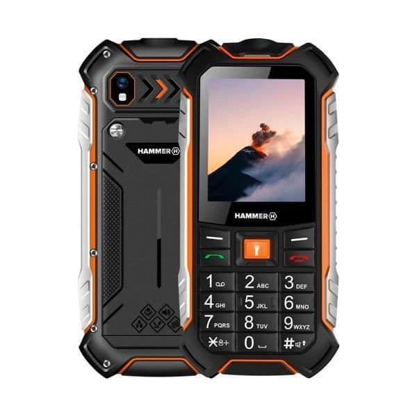 myPhone Hammer Boost LTE basic / senior robust mobiltelefon i orange färg med 2,4" VGA-skärm, 240 x 320 pixlar, 64 MB Svart, Orange