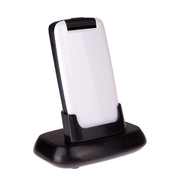 TTfone Star- Lätt att använda Flip &amp; Big Keys mobiltelefon utan SIM-kort (vit)